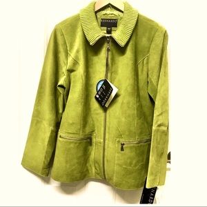 NWT Bernardo Green Suede Jacket Sz M